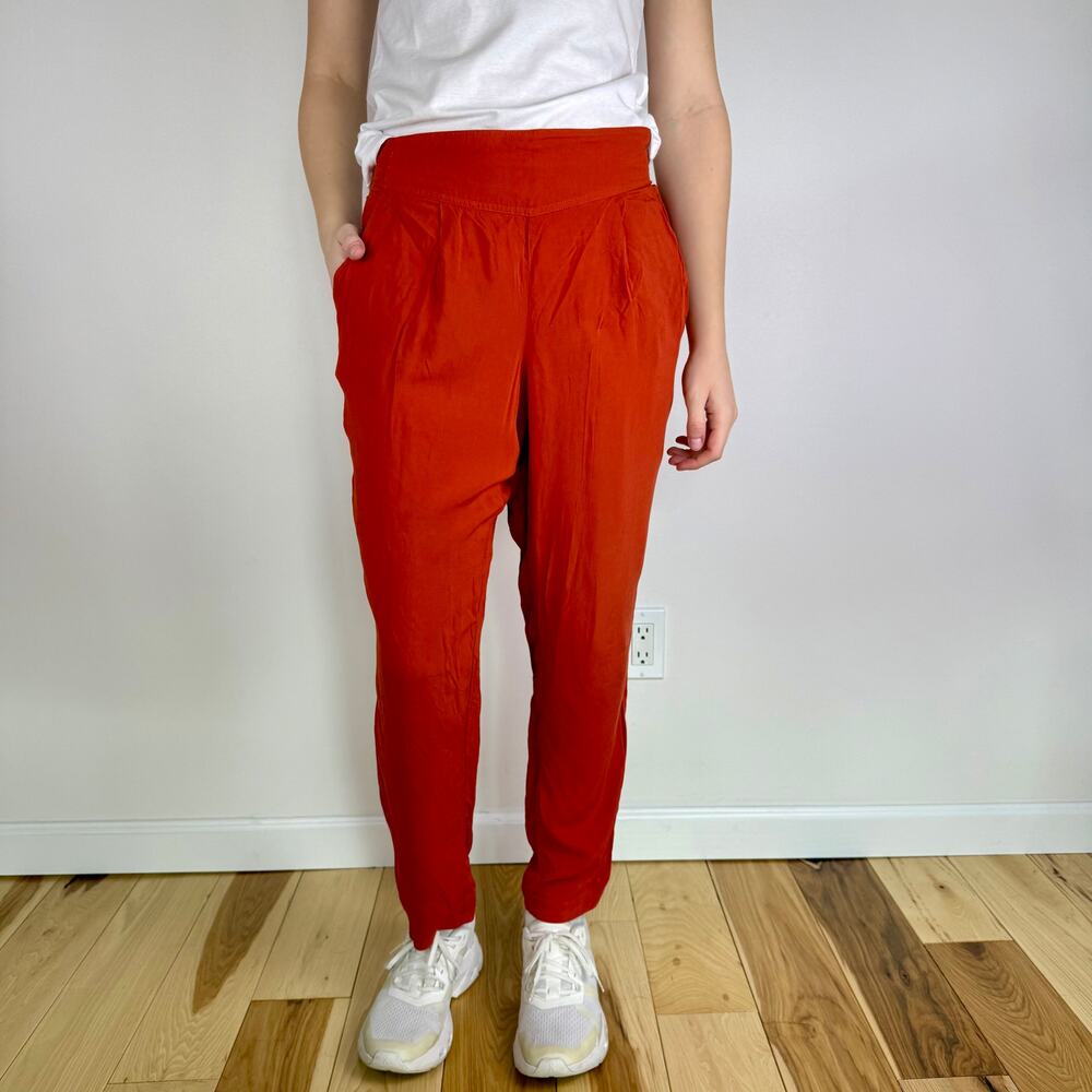 FREE PEOPLE terra cotta red pull on pants size Medium